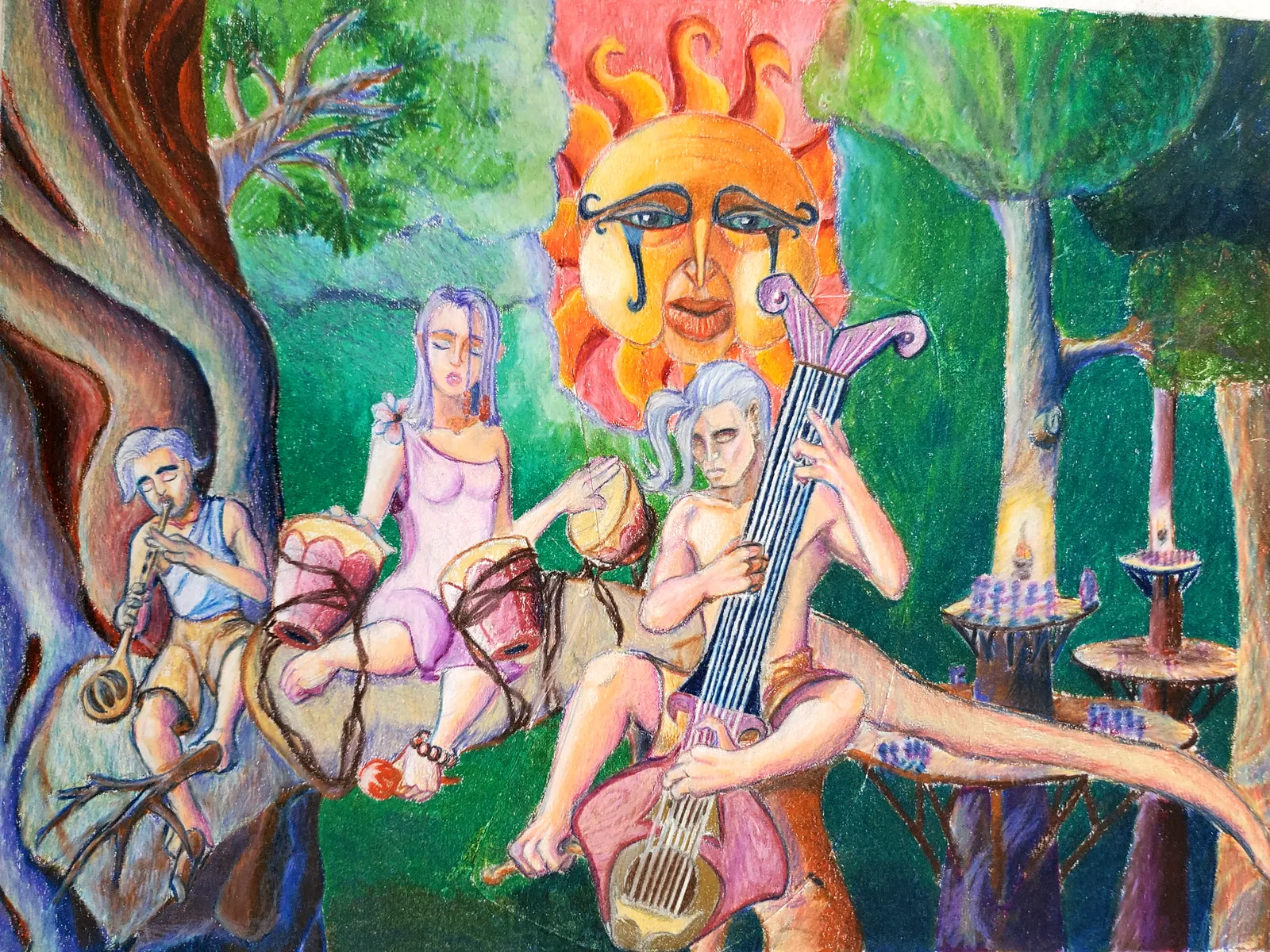 Tree People — painted illustration